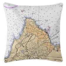 Ca Pacific Grove Monterey Ca Nautical Chart Pillow
