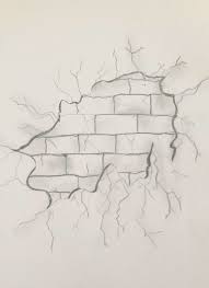 brick wall drawing graffiti art