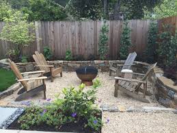 Gravel Fire Pit Area And Sunken Patio