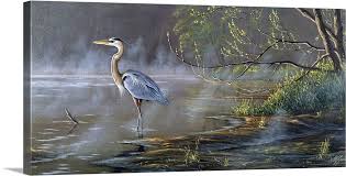 Quiet Cove Great Blue Heron Wall Art