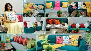 decorate sofa with cushions and throws