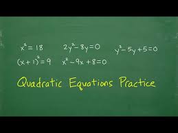Quadratic Equations Practice Problems