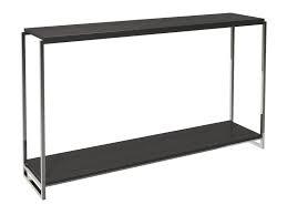 Black Stained Oak Narrow Console Table