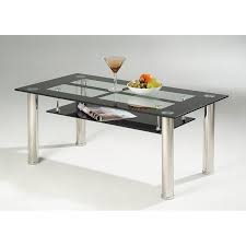 Vegas Coffee Table Black Clear Glass