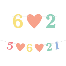 pastel hearts due date banner 1 ct shipt