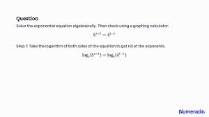 Exponential Equation Algebraically