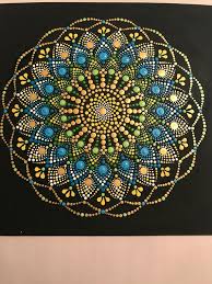 Dot Art Mandala 12 X 12 In Canvas Panel