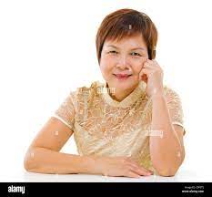 Mature woman cheongsam hi-res stock photography and images - Alamy