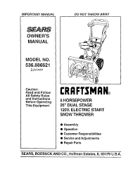 Craftsman 536 886621 Owner S Manual Manualzz Com