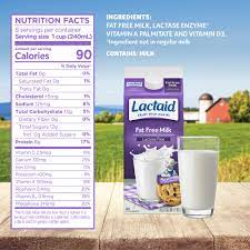 lactaid fat free lactose free milk