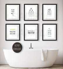 Set Of 6 Funny Bathroom Wall Decor