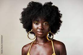 beauty yellow makeup or black woman