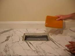 tile floor installation using flush