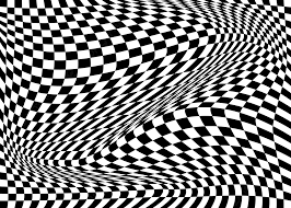 flat black and white distorted