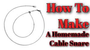 how to make a homemade cable snare