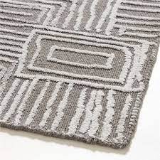 milos wool and viscose grey area rug 6