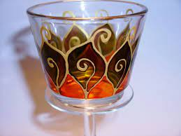 Painted Glass Candle