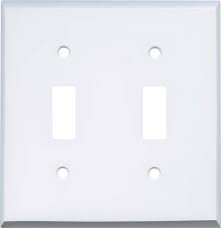 White Enamel Double Toggle Switch