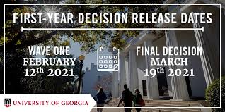 UGA Decision Dates for 2021 - UGA Undergraduate Admissions
