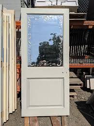 Antique Solid Wood Doors With Cut Glass
