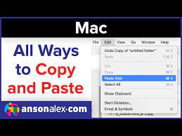 how to copy and paste on mac all