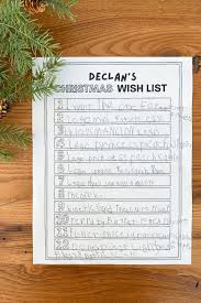 christmas free wish list printable