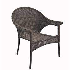 Brown Wicker Stackable Patio Chair