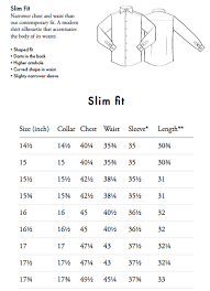 7 Eton Slim Fit Size Chart Slim Fit Shirt Size Chart Www