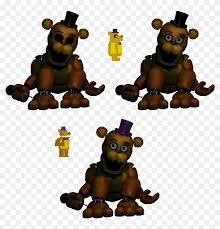 How does golden freddy look in the second game? Fredbear Variations Fnaf 2 Withered Golden Freddy Full Body Hd Png Download 1337x1244 5810500 Pngfind