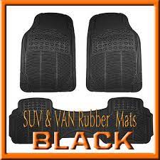 black rubber floor mats 3pcs ebay
