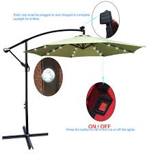 10 Ft Outdoor Patio Umbrella Solar