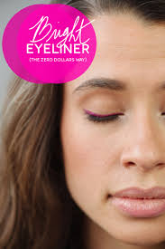how to diy bright colorful eyeliner