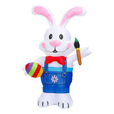 inflatable easter bunny doll led night