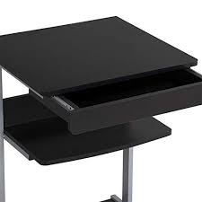 See more ideas about mobile computer desk, desk, computer desk. Yaheetech Mobile Computer Desks With Keyboard Tray Printer Shelf And Monitor Stand Small Space Home Office Furniture Black Pricepulse