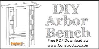 Garden Arbor Bench Plans Construct101