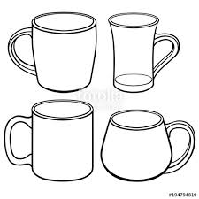 Cups And Mugs For Tea Of Different Shapes A Set Of