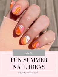 37 cute summer themed nail designs to
