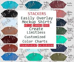 Bella Canvas 3001 Color Chart Transparent Background Flat Lay Shirts Mockup Heather Heather Prism Printful Color Chart