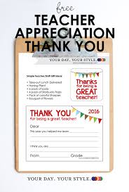 You can take part in this year's national holiday by using our new printable teacher appreciation cards. Free Teacher Appreciation Note Card And Gift Tag