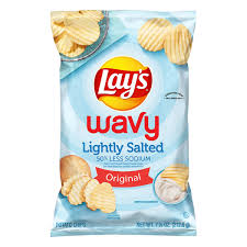 potato chips wavy lightly salted