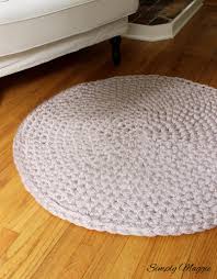 hand crochet a large circular rug