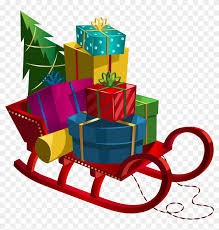 Christmas Sleigh With Gifts Png Clip Christmas Coloring Book For