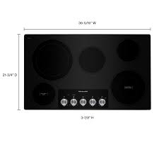 black electric cooktop in the electric