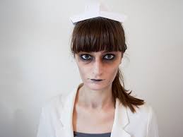 diy zombie nurse halloween makeup