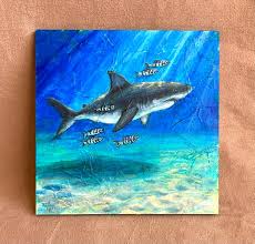 Great White Shark Painting Shark Art