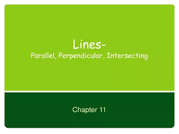 Ppt Lines Parallel Perpendicular