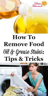 how to remove oil stains for various