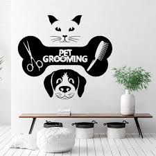 Cats Pet Grooming Wall Stickers Dogs