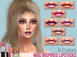 the sims resource mac inspired lipsticks