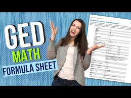 Ged Math Formula Sheet Explained